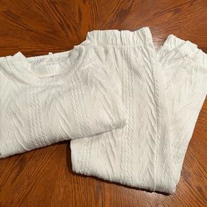 Cable Knit Ivory Two Piece Set